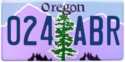 OR license plate 024ABR