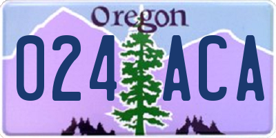 OR license plate 024ACA