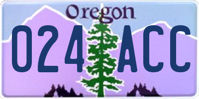 OR license plate 024ACC