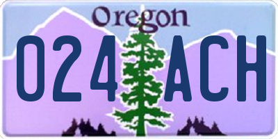 OR license plate 024ACH