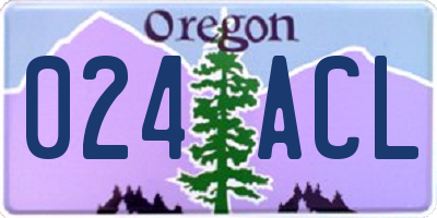 OR license plate 024ACL