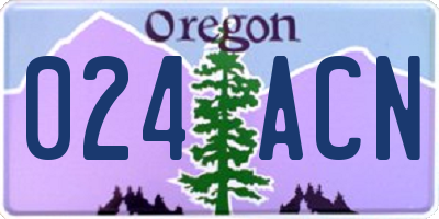 OR license plate 024ACN