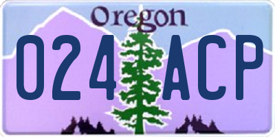 OR license plate 024ACP