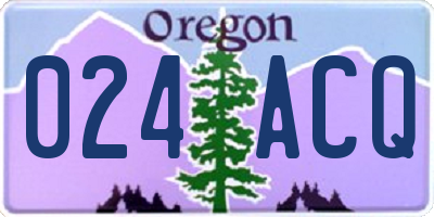 OR license plate 024ACQ