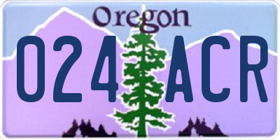 OR license plate 024ACR