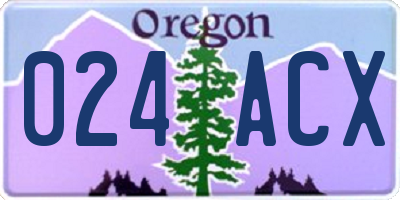 OR license plate 024ACX
