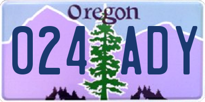 OR license plate 024ADY