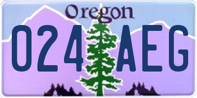 OR license plate 024AEG