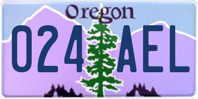 OR license plate 024AEL