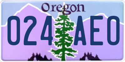 OR license plate 024AEO