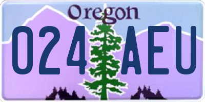 OR license plate 024AEU