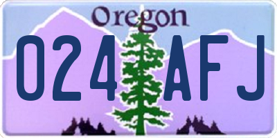 OR license plate 024AFJ