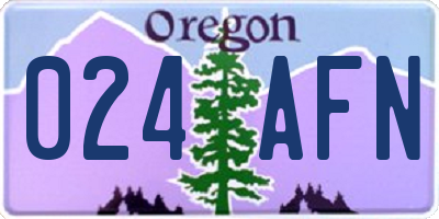 OR license plate 024AFN