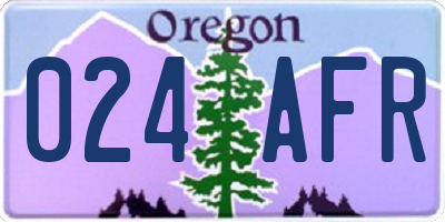 OR license plate 024AFR
