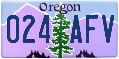 OR license plate 024AFV