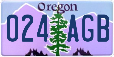 OR license plate 024AGB