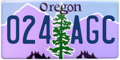 OR license plate 024AGC