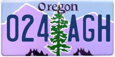 OR license plate 024AGH