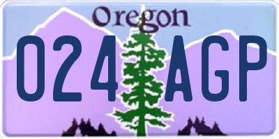 OR license plate 024AGP