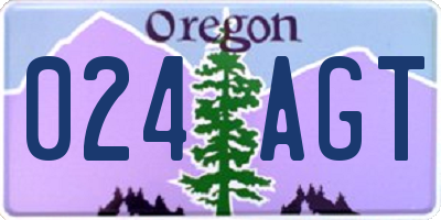 OR license plate 024AGT