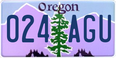 OR license plate 024AGU
