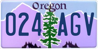 OR license plate 024AGV