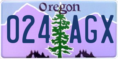OR license plate 024AGX