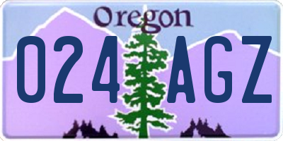 OR license plate 024AGZ