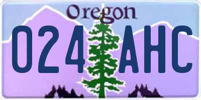 OR license plate 024AHC