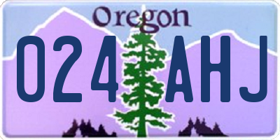 OR license plate 024AHJ