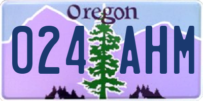 OR license plate 024AHM