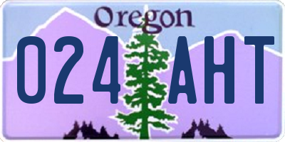 OR license plate 024AHT