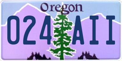 OR license plate 024AII