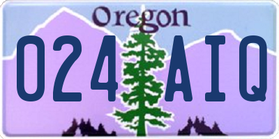 OR license plate 024AIQ