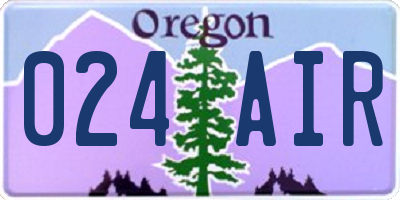 OR license plate 024AIR