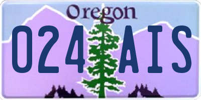 OR license plate 024AIS