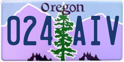 OR license plate 024AIV