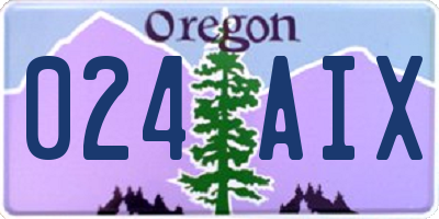 OR license plate 024AIX