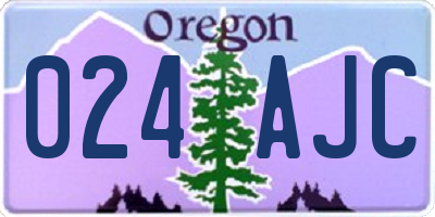 OR license plate 024AJC