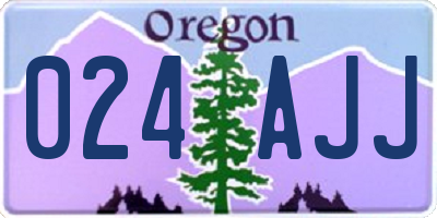OR license plate 024AJJ