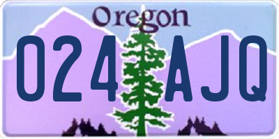 OR license plate 024AJQ