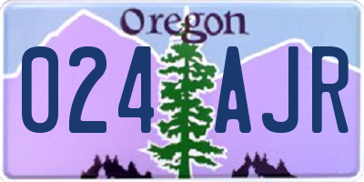 OR license plate 024AJR