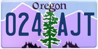 OR license plate 024AJT
