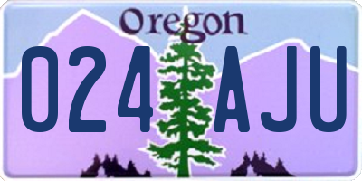 OR license plate 024AJU