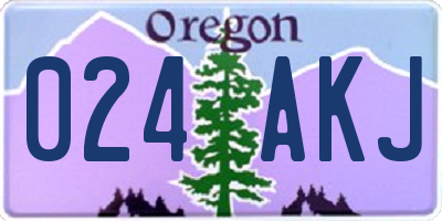 OR license plate 024AKJ