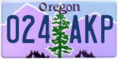 OR license plate 024AKP