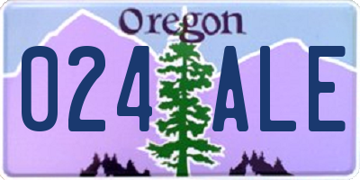 OR license plate 024ALE