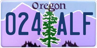 OR license plate 024ALF