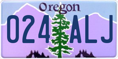 OR license plate 024ALJ