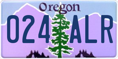 OR license plate 024ALR